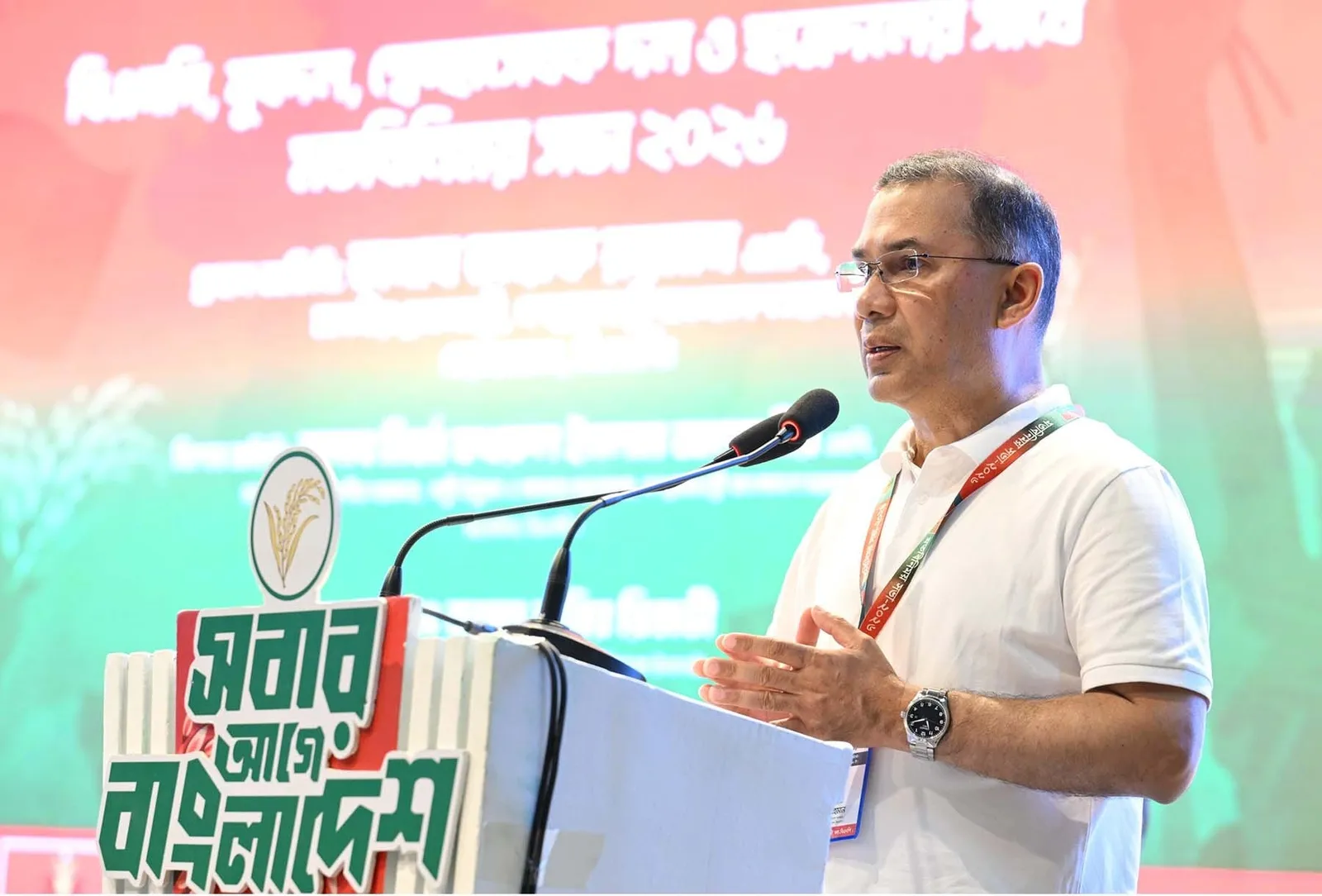 নির্বাচনী প্রচারে বক্তব্য দিচ্ছেন তারেক রহমান